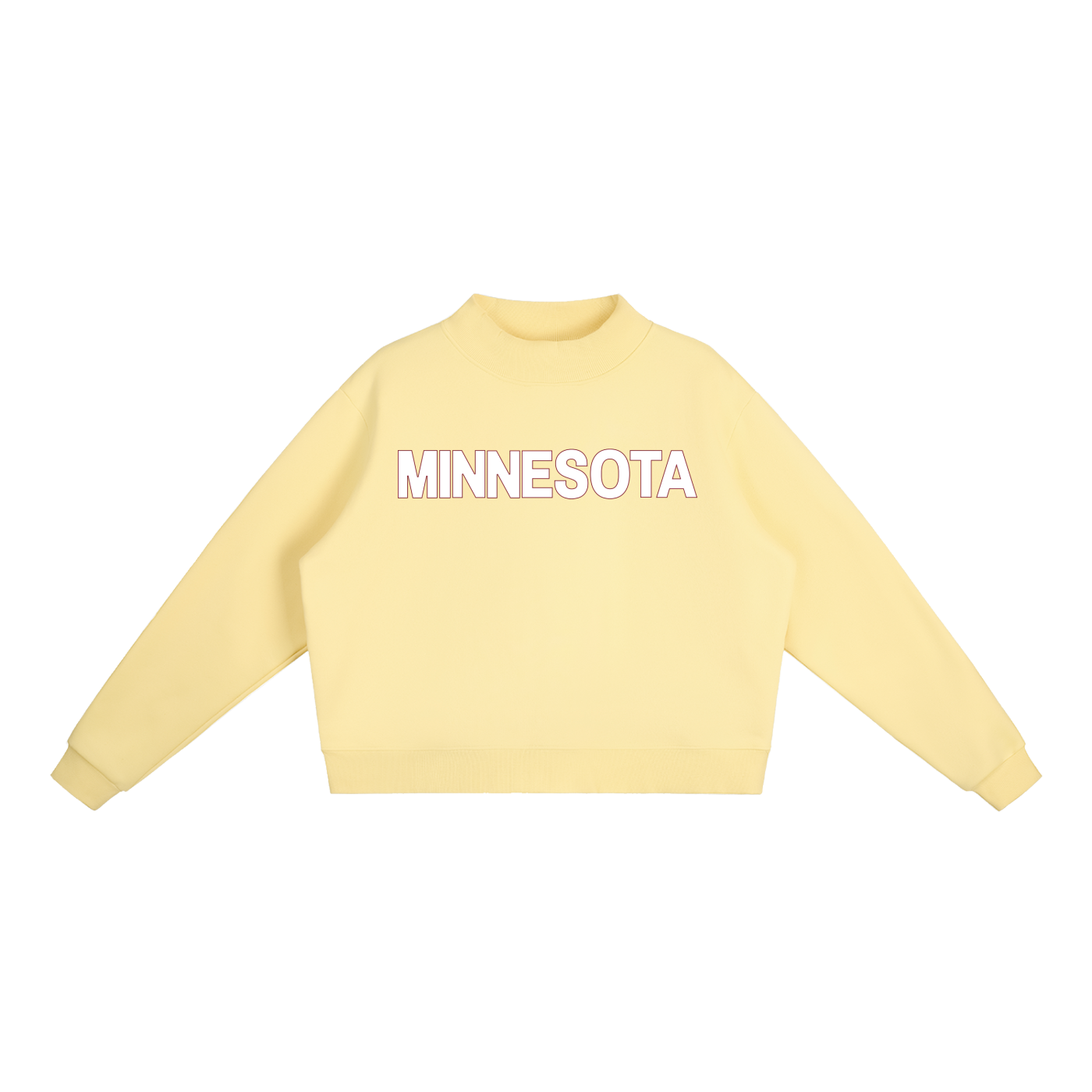 Yellow Minnesota Mock-Neck