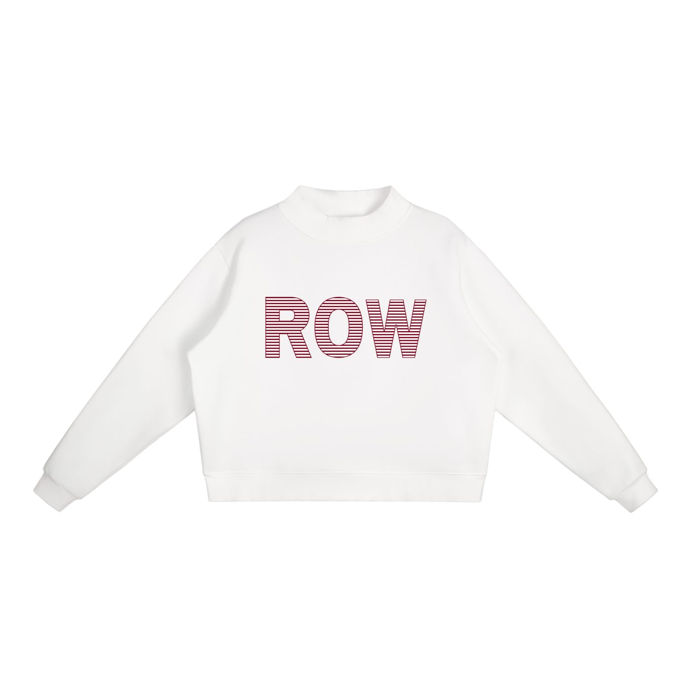 Striped Row Mock-Neck