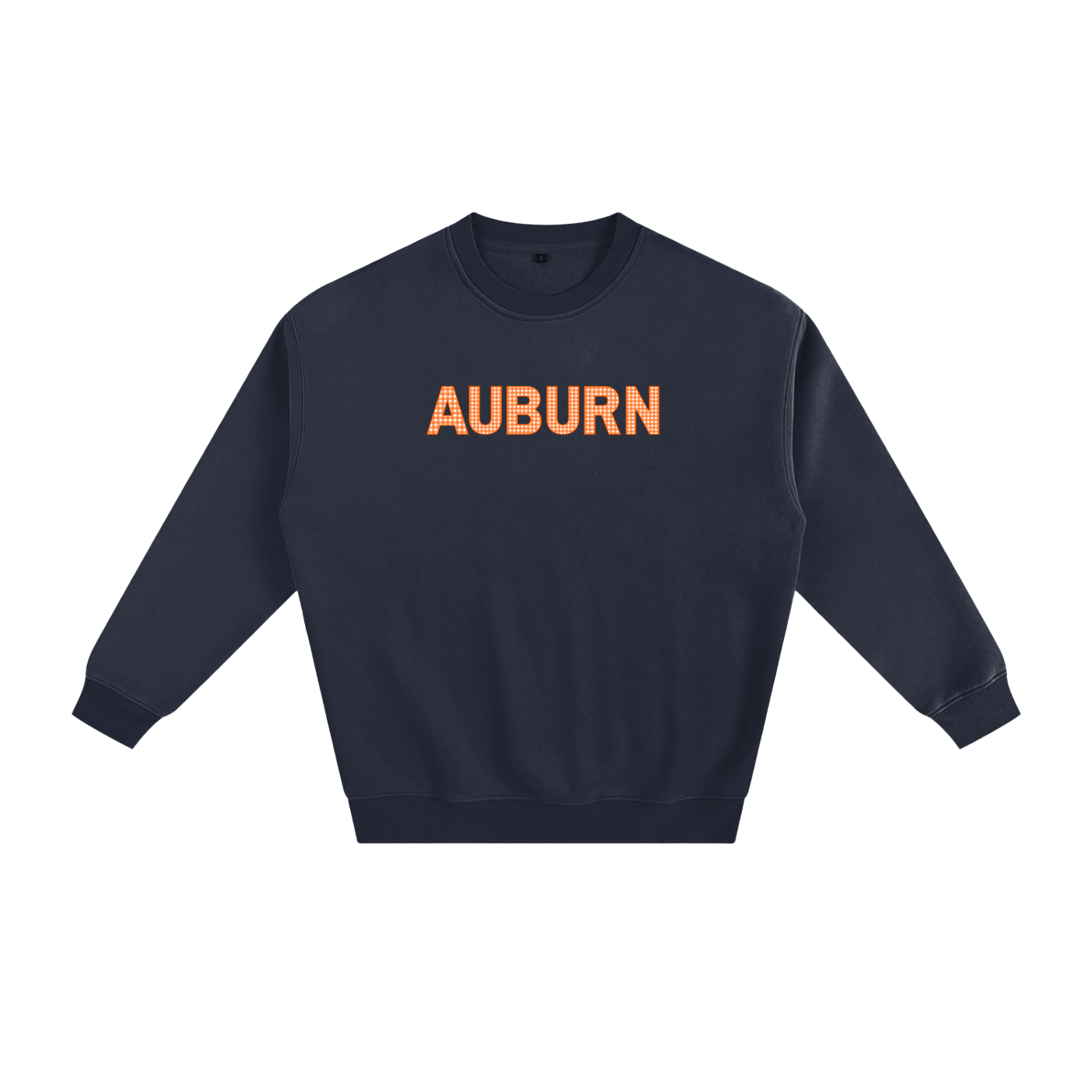 Orange Gingham Crewneck