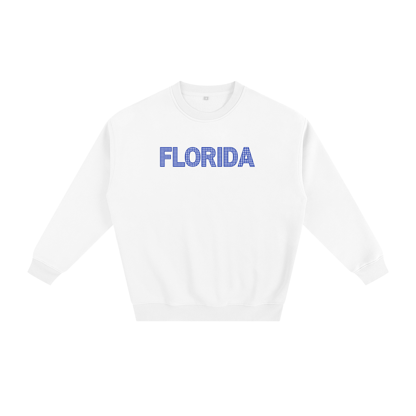 Blue Gingham Crewneck