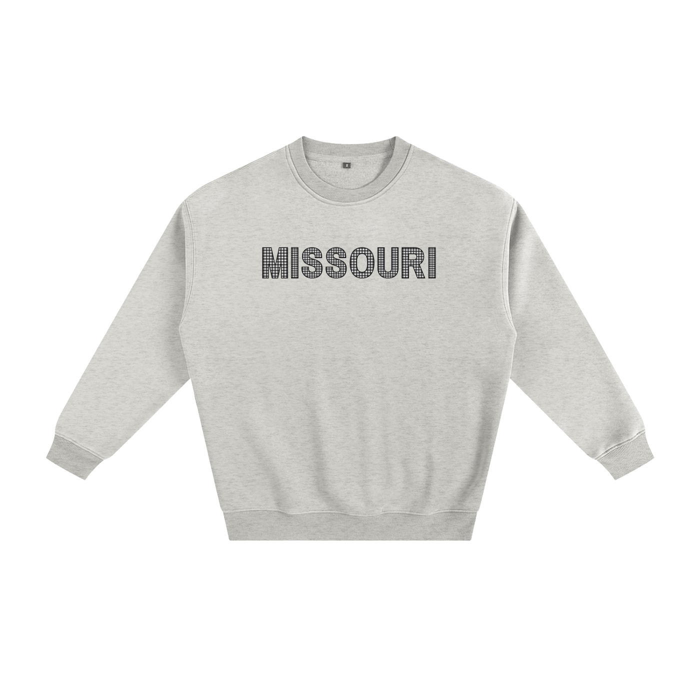 Black Gingham Crewneck