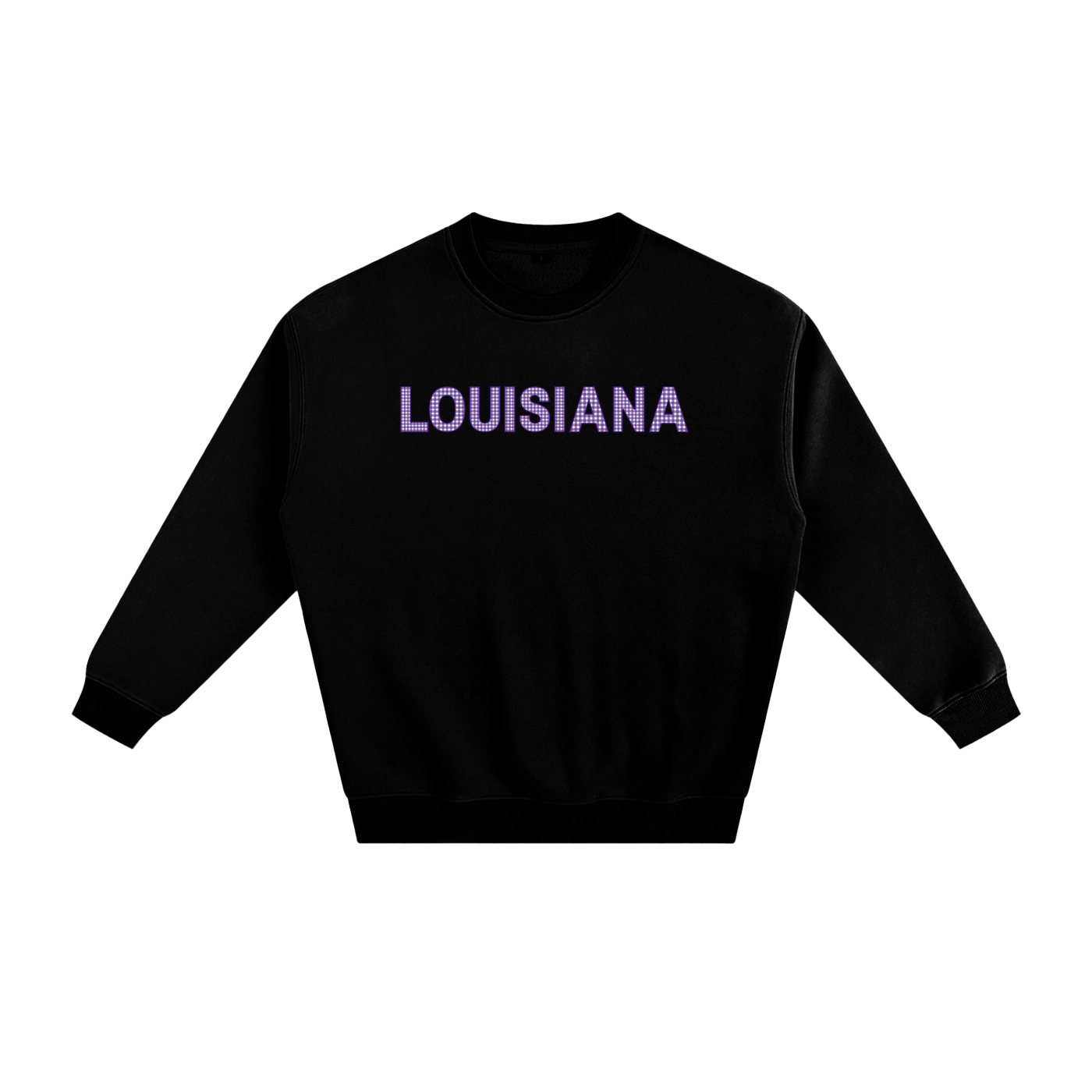 Purple Gingham Crewneck