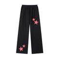 Red Gingham Straight-Leg Sweatpants