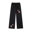 Red Gingham Straight-Leg Sweatpants