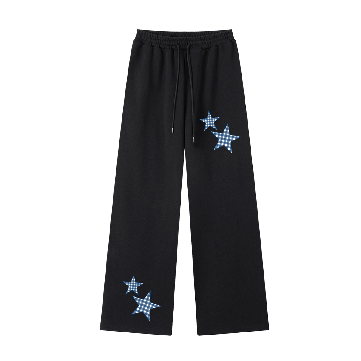 Blue Gingham Sweatpants