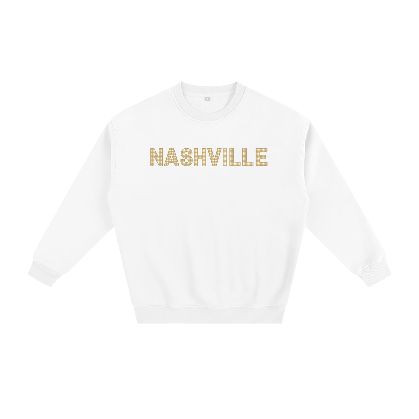 Gold Gingham Crewneck