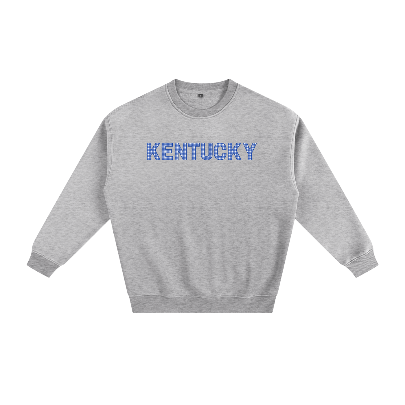 Blue Gingham Crewneck
