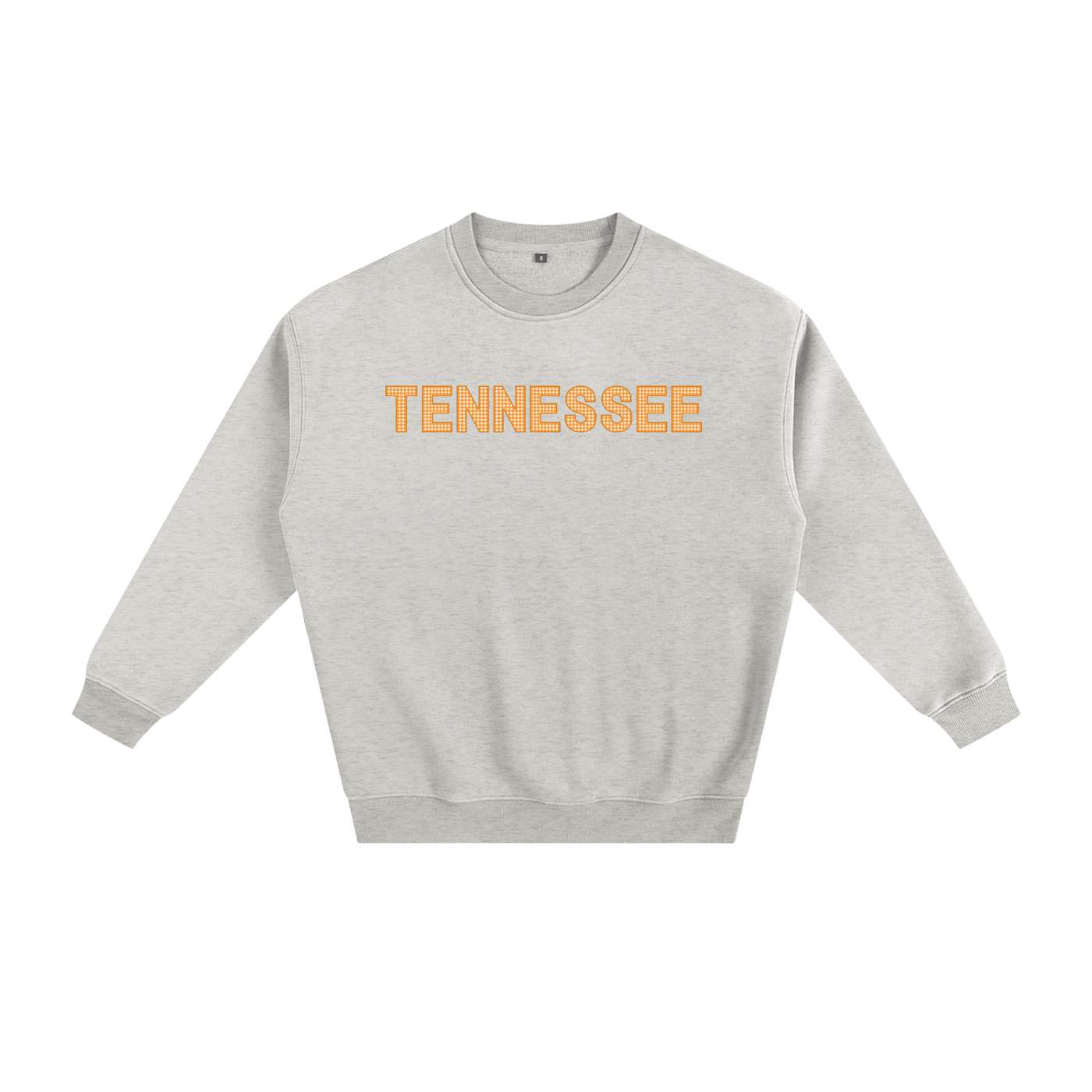 Orange Gingham Crewneck
