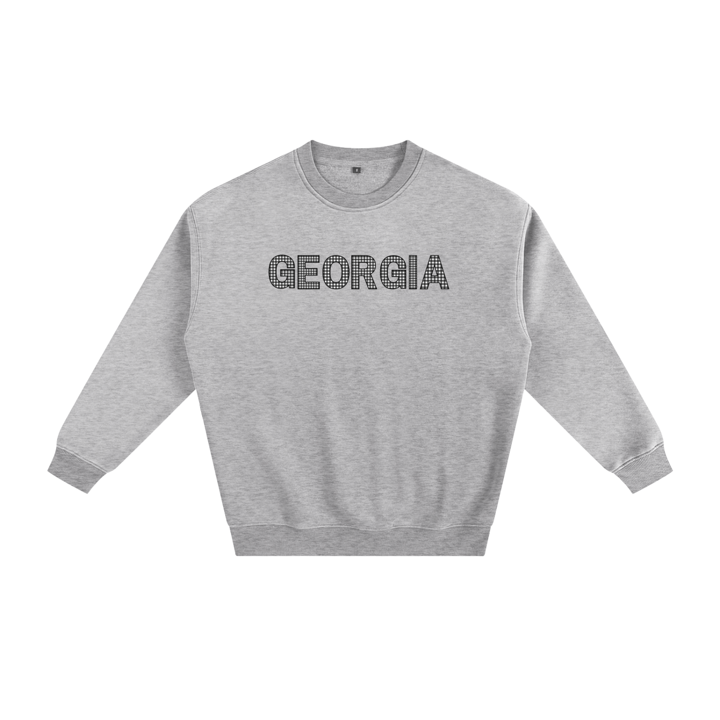 Black Gingham Crewneck