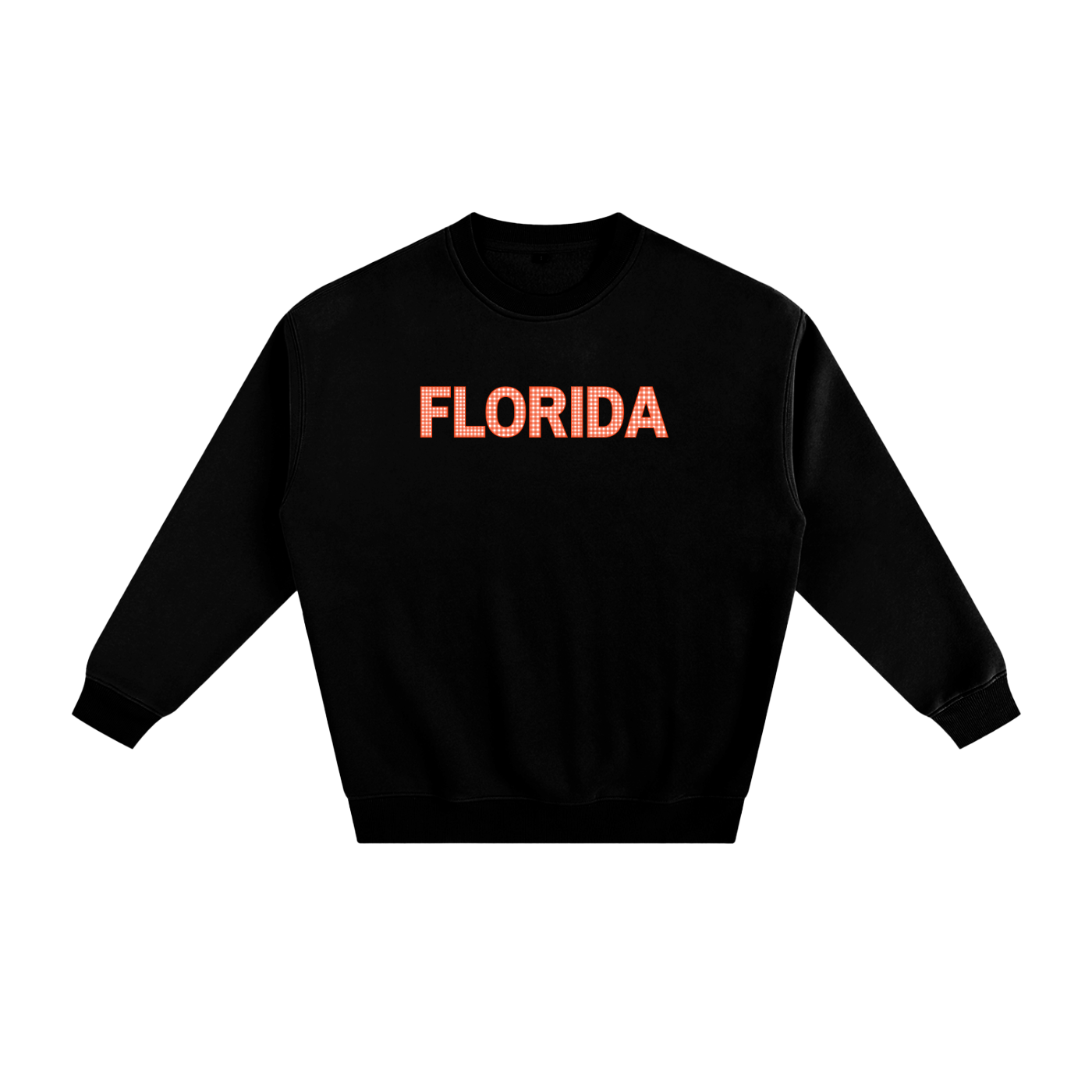 Orange Gingham Crewneck