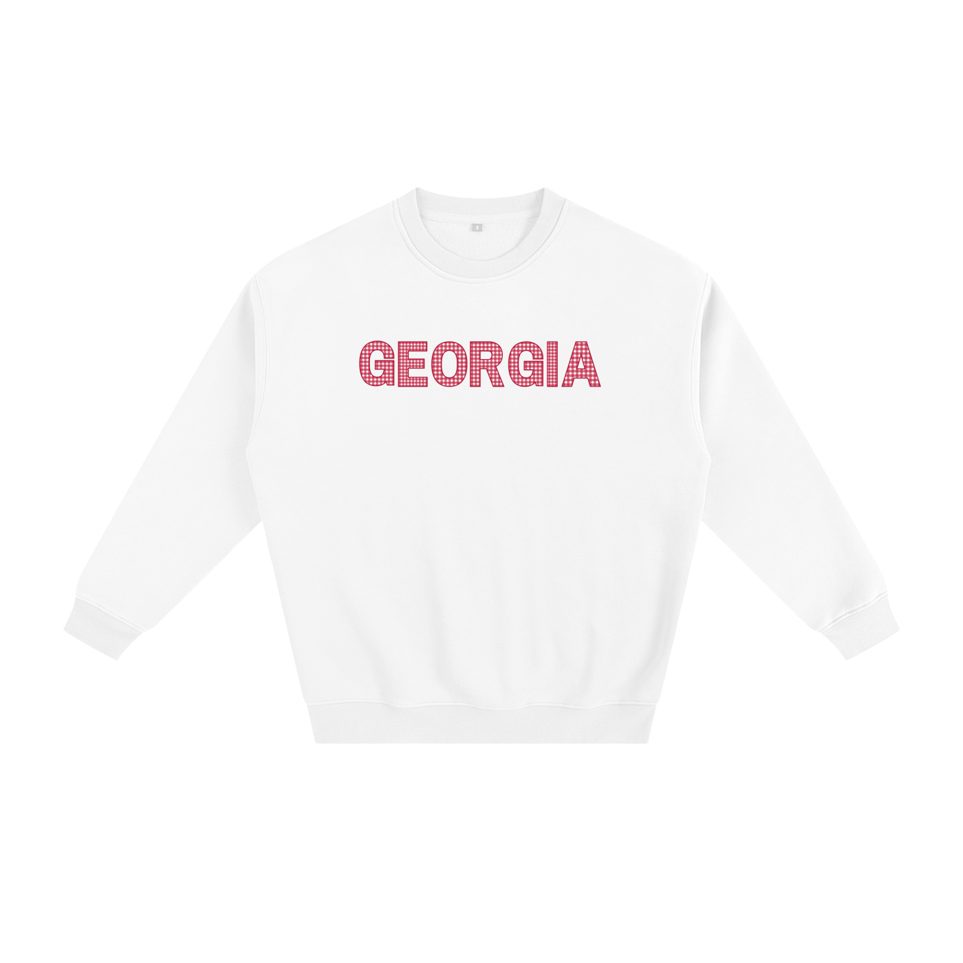 Red Gingham Crewneck