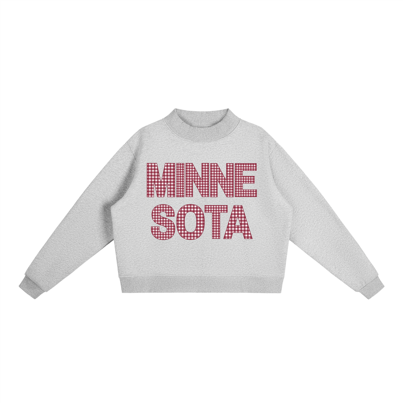 Minnesota Gingham Mock-Neck
