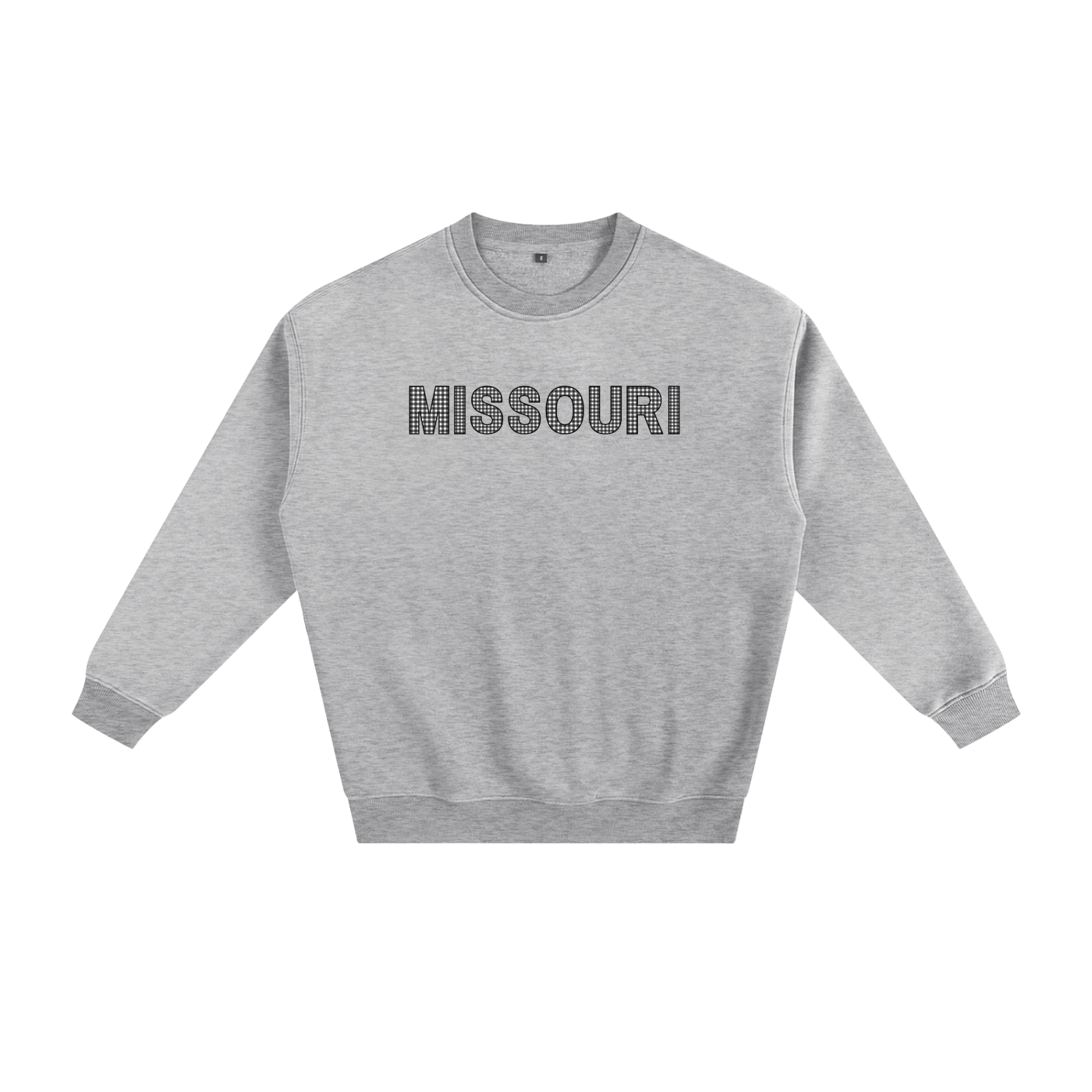 Black Gingham Crewneck