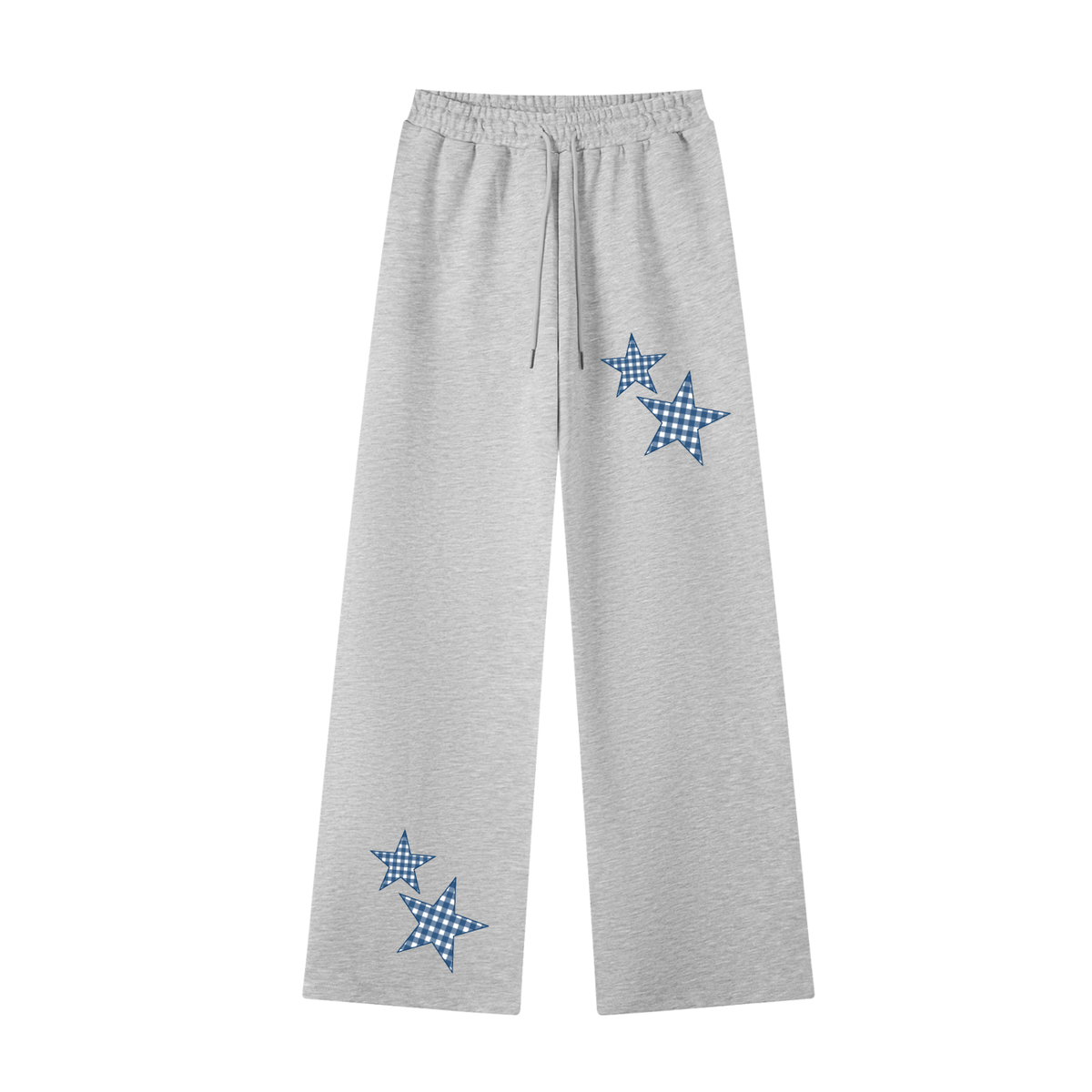 Blue Gingham Sweatpants