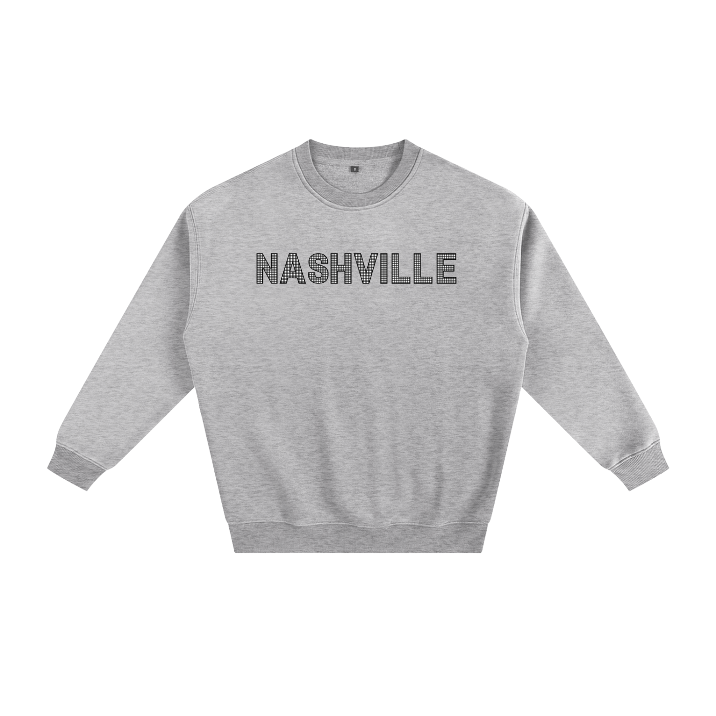 Black Gingham Crewneck