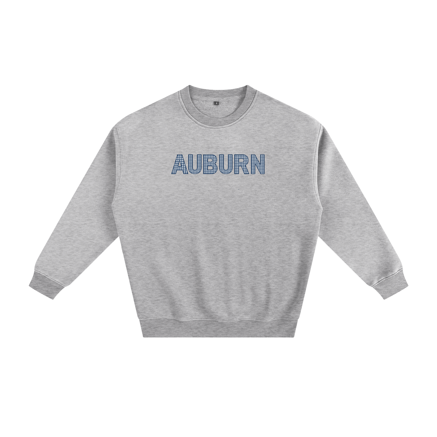Navy Gingham Crewneck