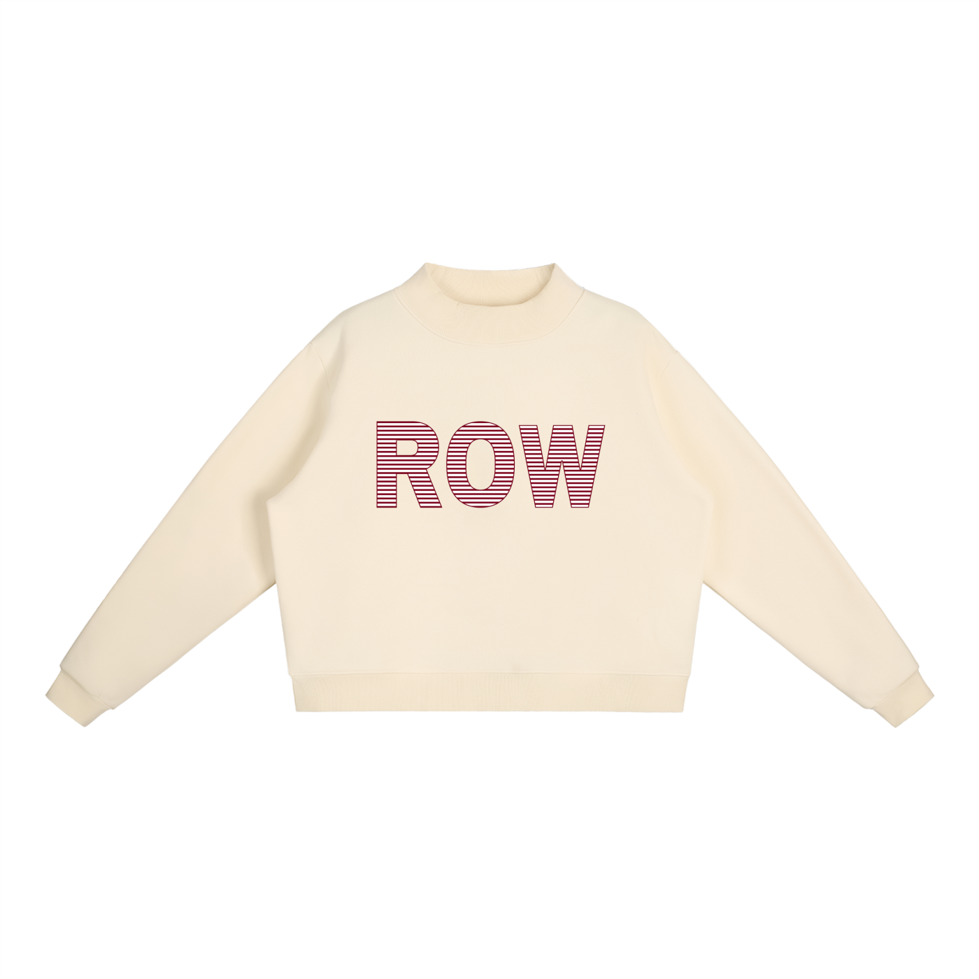Striped Row Mock-Neck