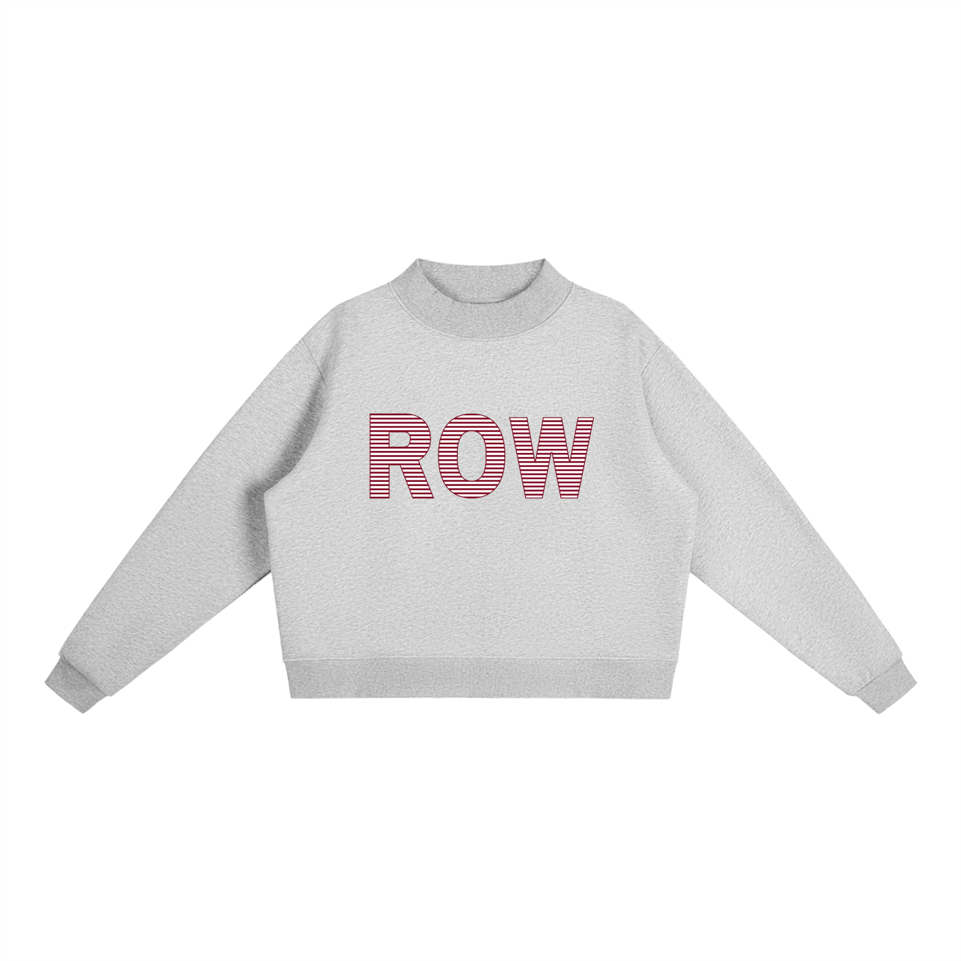 Striped Row Mock-Neck