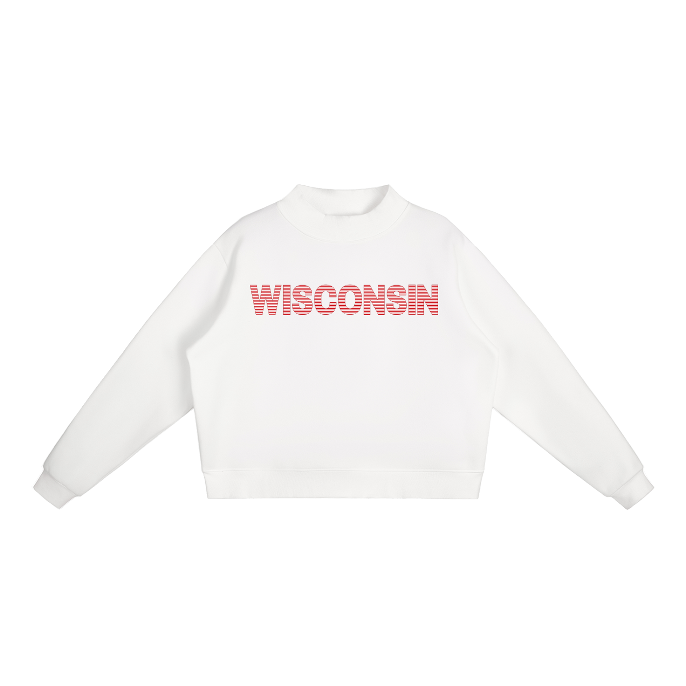 Striped Wisconsin Mock-Neck
