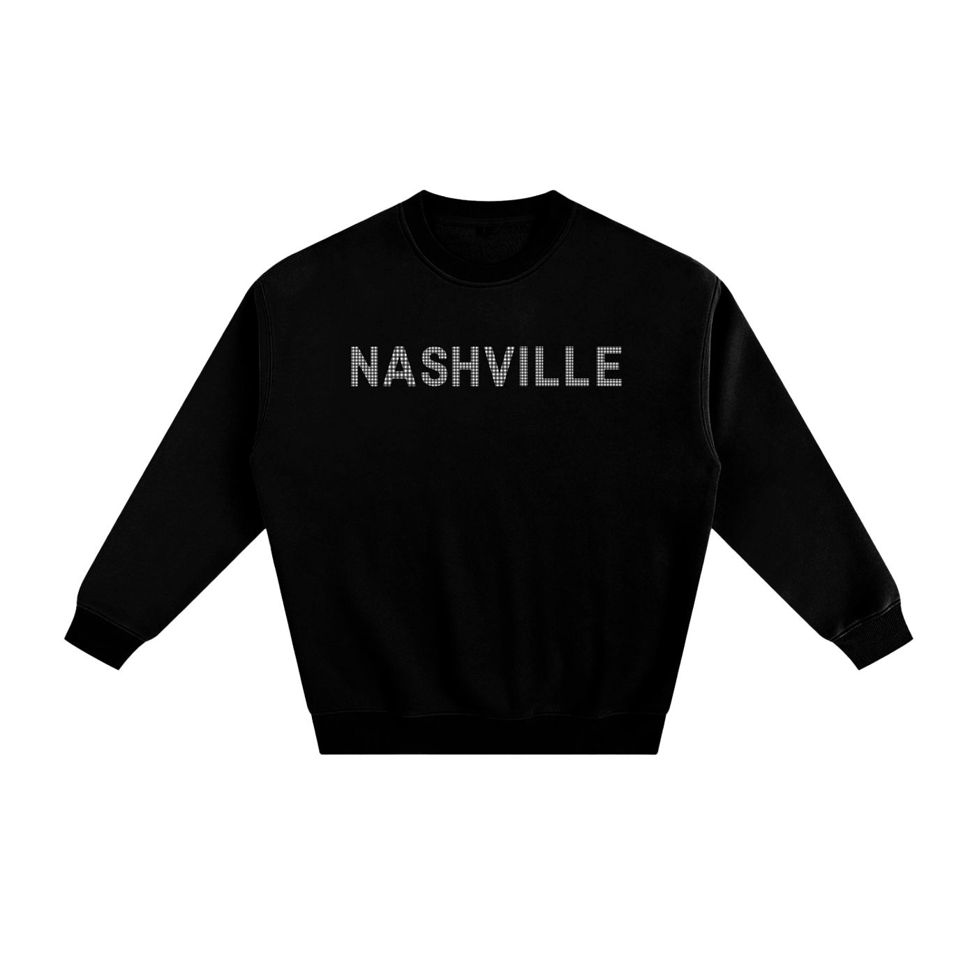 Black Gingham Crewneck
