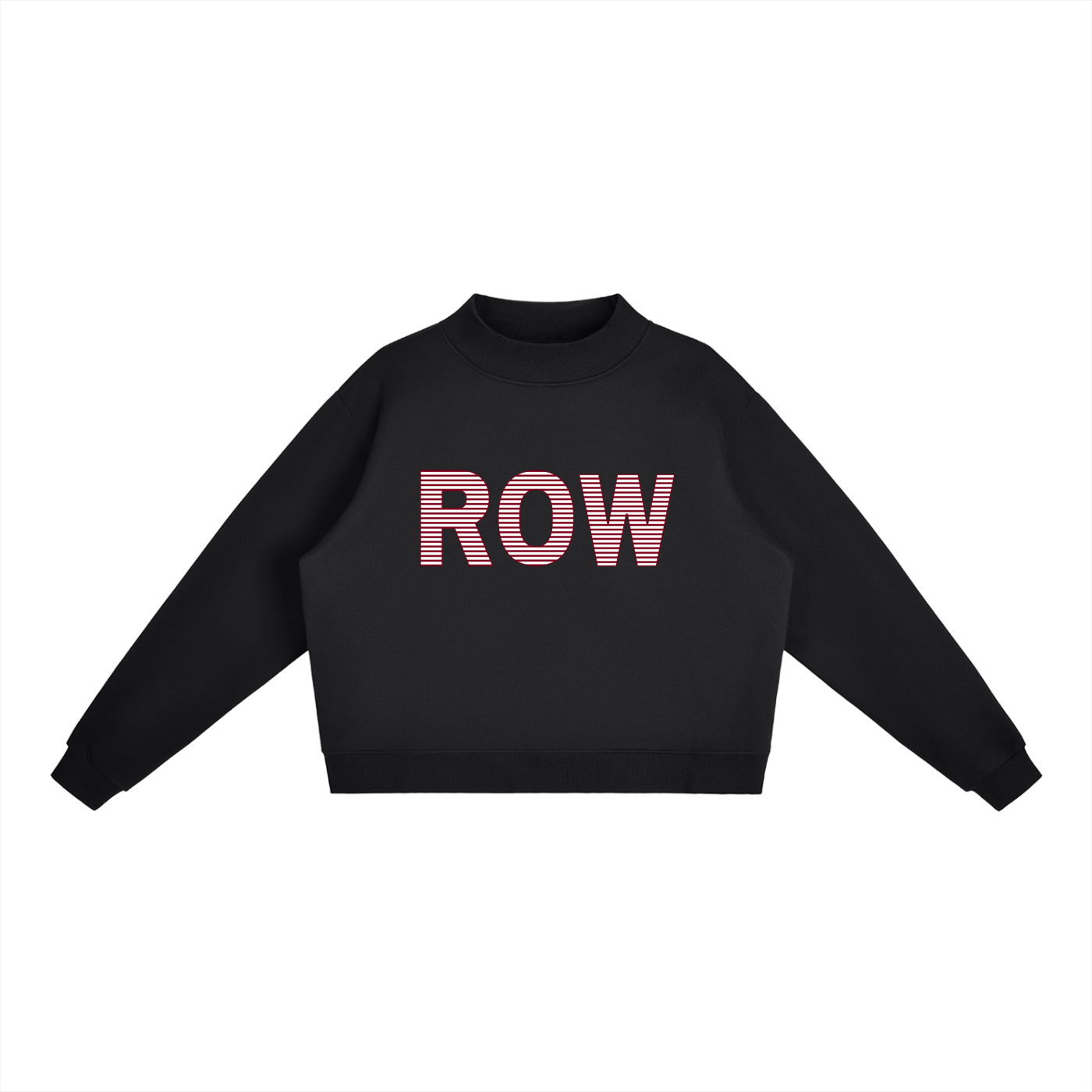 Striped Row Mock-Neck