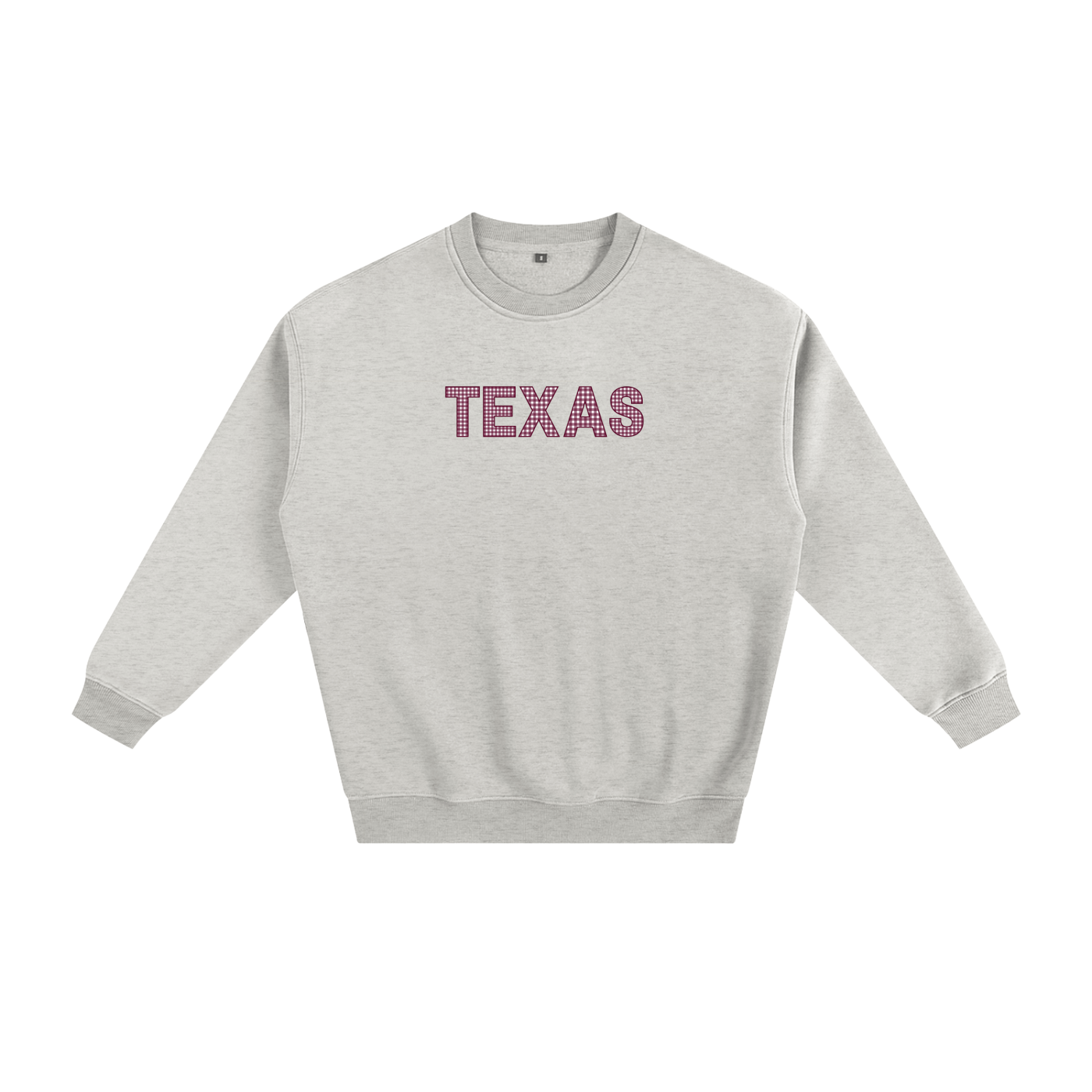 Maroon Gingham Crewneck