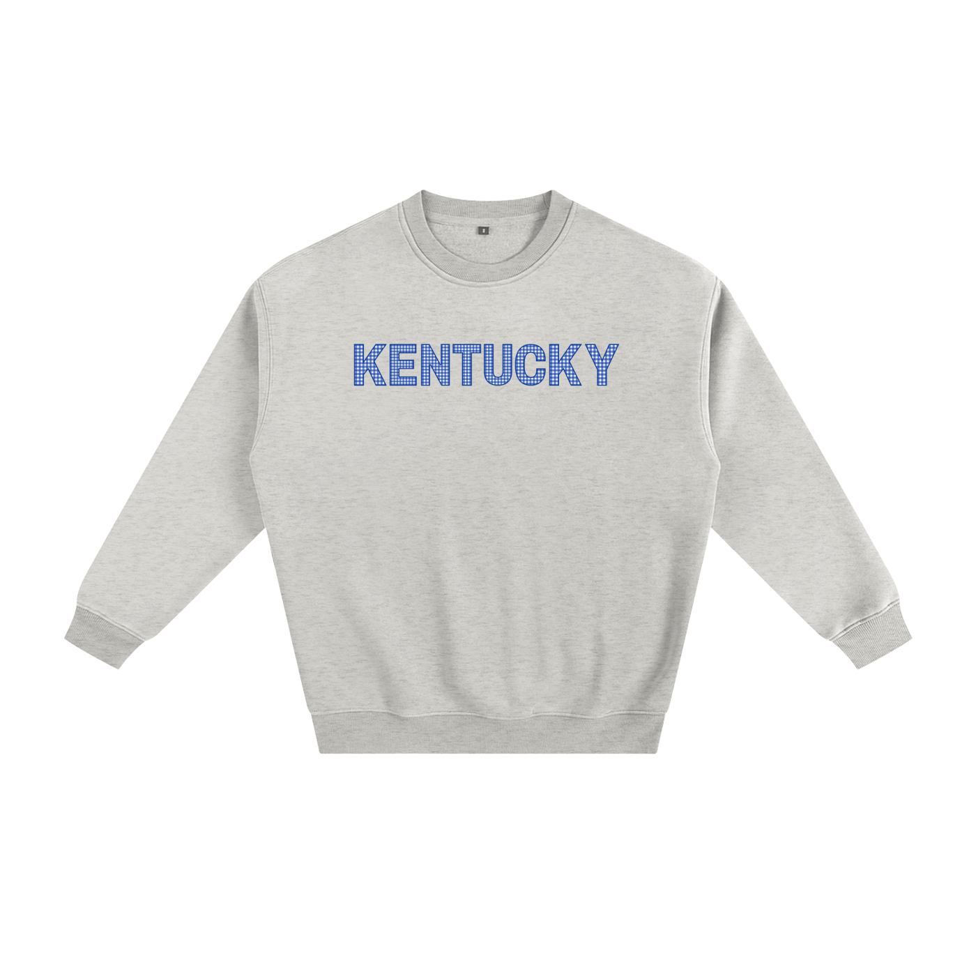 Blue Gingham Crewneck