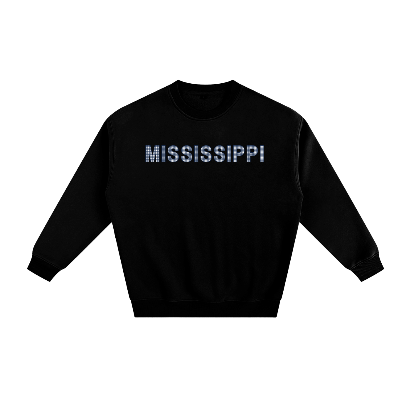 Navy Gingham Crewneck